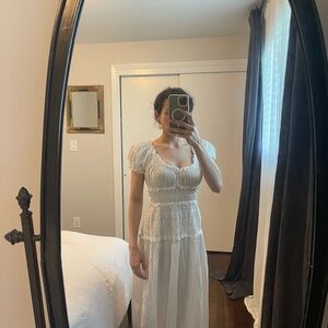 Doen Leanne dress XS white poplin